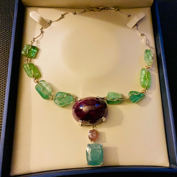 Huge no heat 57.33 ct ruby, diamond 14k  bracelet - Picture 7 of 16